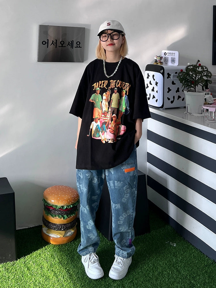 Benmyshower Chinese Fashion Short Sleeve Rapper T-shirt